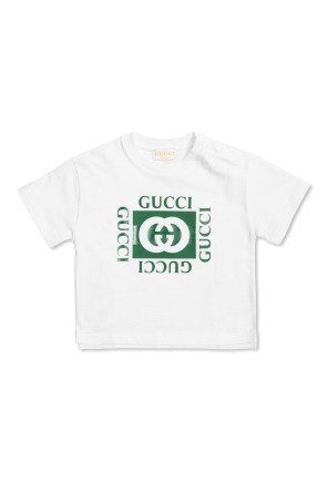 GUCCI キッズTシャツ　GUCCIベビー　GUCCIトップス Children's cotton T-shirt with print in white | GUCCI® US